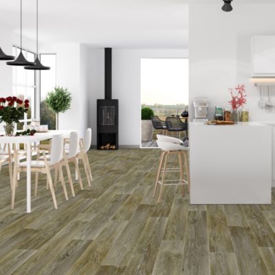 Sol vinyle effet parquet chêne scandinave vieilli - 2m x 27m