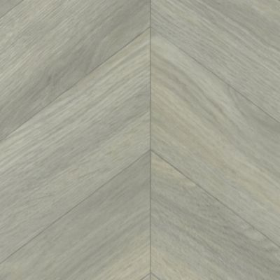 Sol Vinyle effet Parquet chevron Chêne gris - 4m x 4m