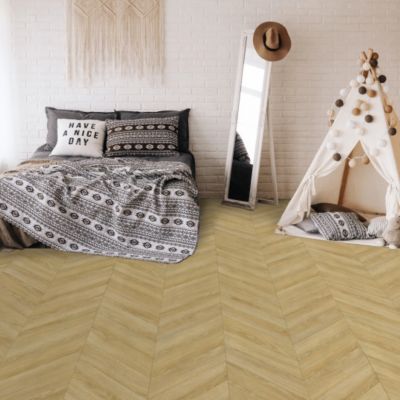 Sol Vinyle effet Parquet chevron Chêne naturel - Rouleau de 4m x 27m