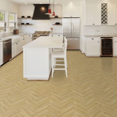 Sol Vinyle effet Parquet chevron Chêne naturel - Rouleau de 4m x 27m