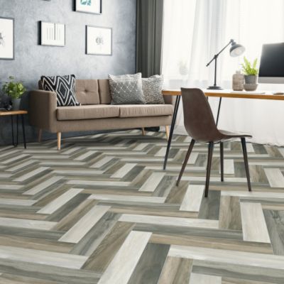 Sol Vinyle effet parquet coloré bâton rompu - Rouleau de 4m x 30m
