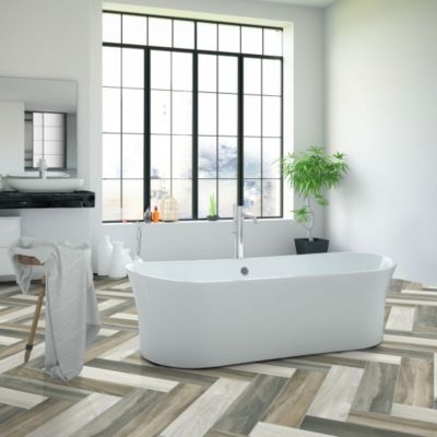 Sol Vinyle effet parquet coloré bâton rompu - Rouleau de 4m x 30m