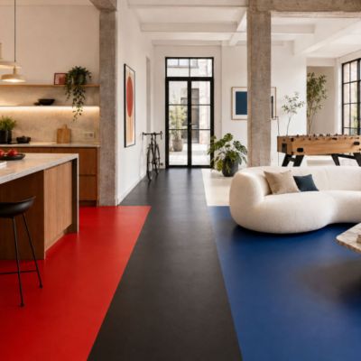 Sol Vinyle - Essentiel Color - Uni noir - 4m x 6m | Castorama