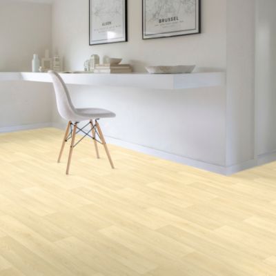 Sol Vinyle First - Imitation parquet bois clair - Rouleau de 4m x 4m