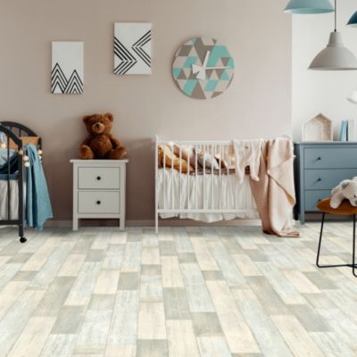 Sol Vinyle First - Imitation parquet vintage blanchi - Rouleau de 3m x 27m
