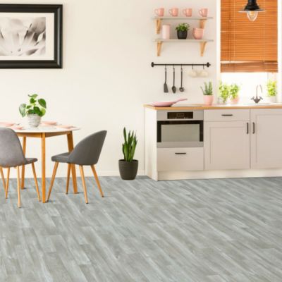 Sol Vinyle Imitation parquet gris clair - 3m x 23m