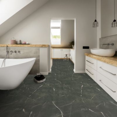 Sol Vinyle Inspiration - Effet marbre noir - Rouleau de 3m x 17m