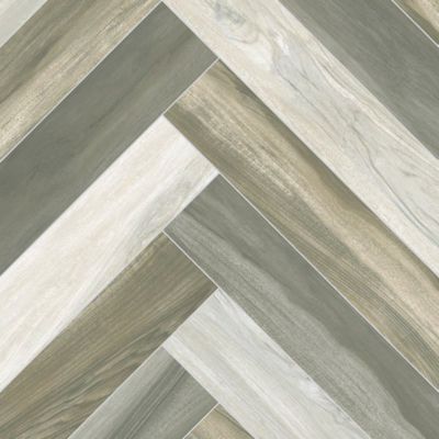 Sol Vinyle Link - Imitation parquet coloré bâton rompu - Surface satinée - Rouleau de 4m x 13m