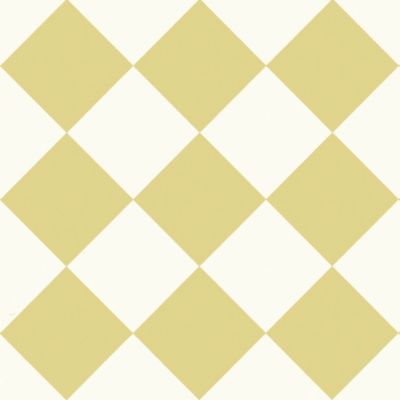 Sol Vinyle pastel Happy Days - Carrelage blanc et jaune moutarde - Rouleau de 2m x 9m