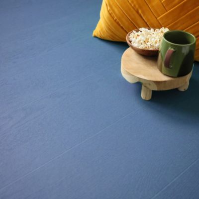 Sol Vinyle Résistance Pro - Parquet bois vintage peint - Bleu - Rouleau de 2m x 17m