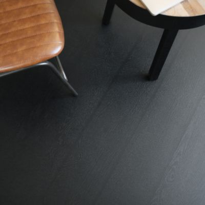 Sol Vinyle Résistance Pro - Parquet bois vintage peint - Noir - Rouleau de 2m x 27m