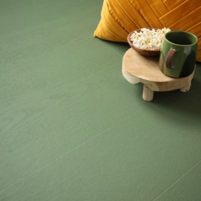 Sol Vinyle Résistance Pro - Parquet bois vintage peint - Vert - Rouleau de 2m x 27m