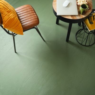 Sol Vinyle Résistance Pro - Parquet bois vintage peint - Vert - Rouleau de 2m x 27m