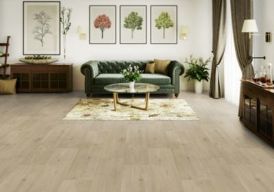 Sol vinyle rouleau Booster Sherwood effet bois nature L.4m Gerflor