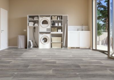 Sol vinyle rouleau Primetex Cognac effet bois gris L.4m Gerflor