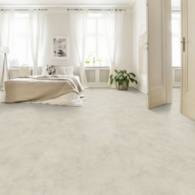 Sol vinyle rouleau primetex dune blanc L.4m Gerflor