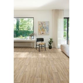 Sol vinyle rouleau Silvertex silk oak effet bois clair L.4m Beauflor