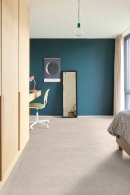 Sol vinyle rouleau Silvertex Zaragoza effet béton beige L.4m Beauflor