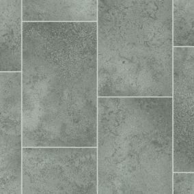 Sol Vinyle Style - Imitation Carrelage gris - Echantillon 15 x 20 cm