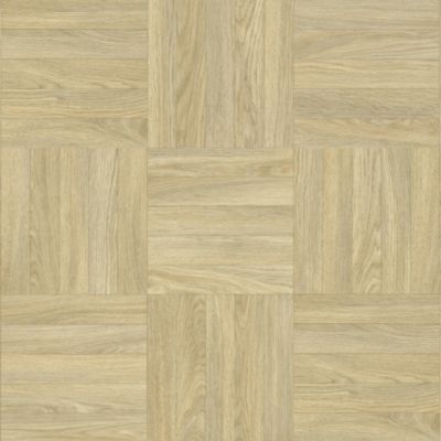 Sol Vinyle Style - Parquet Mosaïque rétro - Chêne clair - Rouleau de 3m x 6m