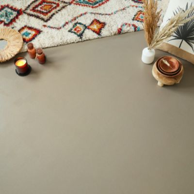 Sol Vinyle Tactile - Jeu de formes géométriques - Beige - Rouleau de 4m x 14m