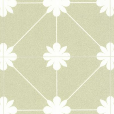Sol Vinyle Textile aspect carreaux jaune vintage - 2m x 2m