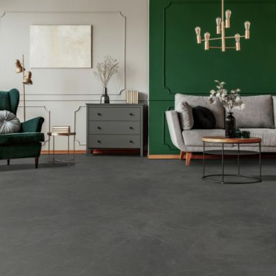 Sol Vinyle Textile - Black Edition - Aspect marbre - Anthracite - Echantillon 15 x 20 cm