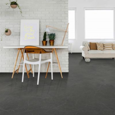 Sol Vinyle Textile - Black Edition - Aspect marbre - Anthracite - Echantillon 15 x 20 cm