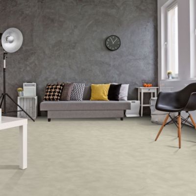 Sol vinyle Textile - Effet béton lissé gris centaure - 3m x 4m