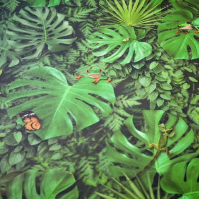 Sol vinyle Textile - effet faune & flore tropicale - 1m x 14m