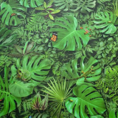 Sol vinyle Textile - effet faune & flore tropicale - 1m x 14m