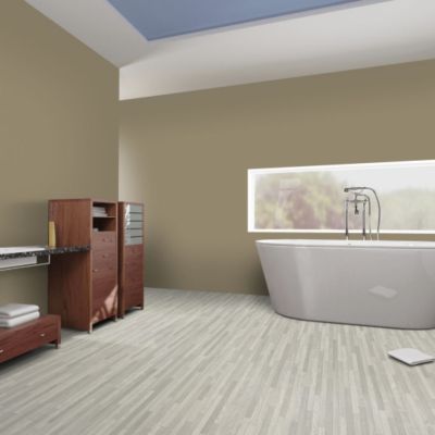 Sol vinyle Textile - effet parquet lames étroites grises - 4m x 26m