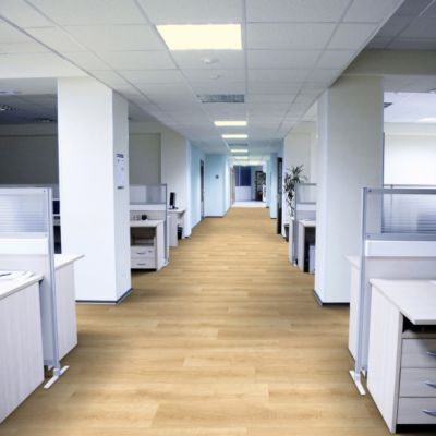 Sol Vinyle Textile - Imitation parquet naturel - 4m x 9m