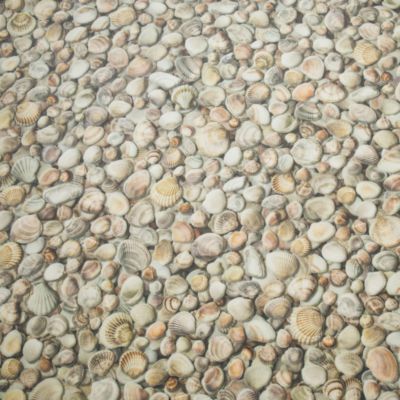 Sol vinyle Textile relief - Imprimé coquillages - 2m x 5m