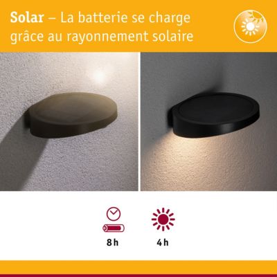 Solar Applique d'extérieur LED Ryse Détecteur de mouvement IP44 3000K 30lm Anthracite