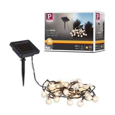 Solar Guirlande LED Soala IP44 3000K 30x3lm Noir