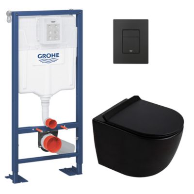 Solido pack WC bâti-support autoportant + WC suspendu sans bride ...
