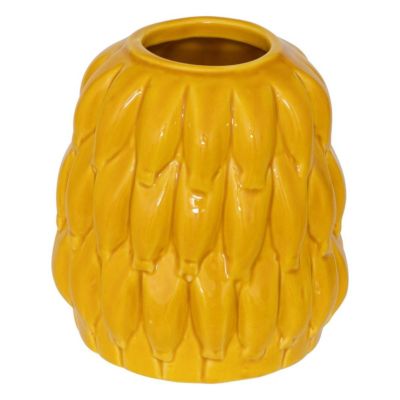 Soliflore ananas "Yuca" céramique H10cm- Blanc- Atmosphera