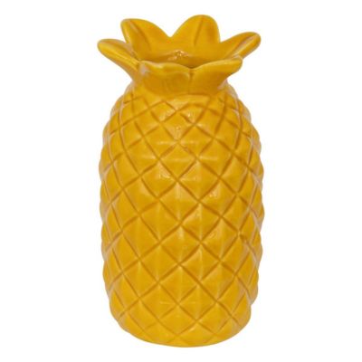 Soliflore ananas "Yuca" céramique H10cm- Blanc- Atmosphera