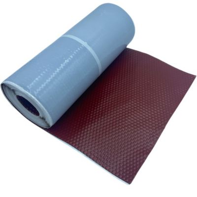 Solin Cerise  auto-adhesif - Aluminium 30 cm x 5 m  - Ral 8012 - en rouleau