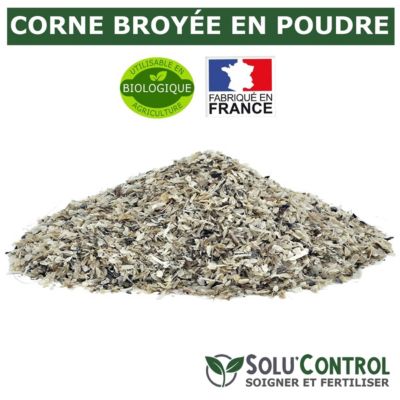SOLU'CONTROL - 3 kg Corne Broyée Poudre - Formulation haute qualité Organo-Minerale - Engrais Azoté 100% Naturel