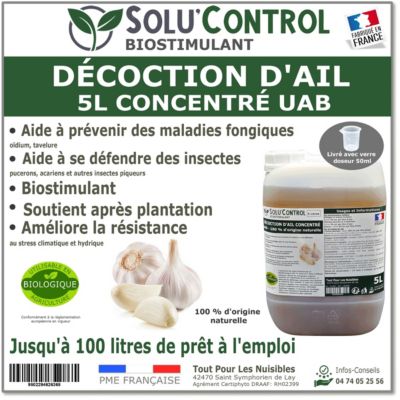 SOLU'CONTROL - Décoction d Ail- 5L Concentré UAB Biostimulant Aide à ...