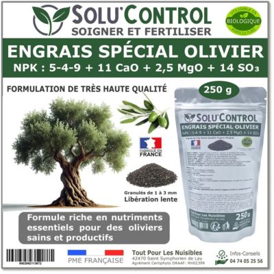 Engrais Spécial Tomates 250g - SoluControl Organo-Minéral Pour Tomates, Aubergines, Poivrons, Piments