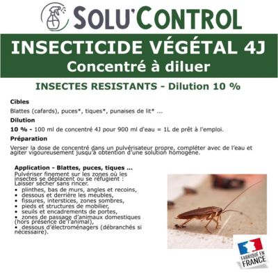 Solu Control Insecticide Vegetal 4J 1L Actifs vegetaux pyrethrines ...