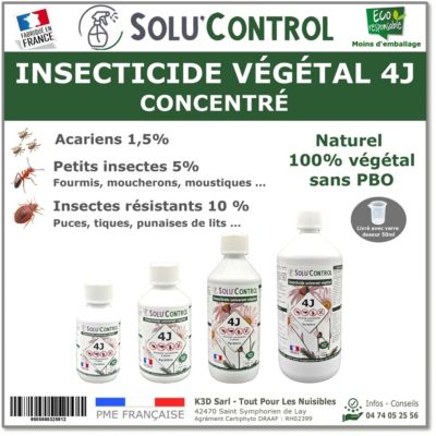 Solu Control Insecticide Vegetal 4J 1L Actifs vegetaux pyrethrines ...
