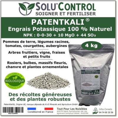 SOLU'CONTROL - PatentKali - Engrais potassique naturel 4 kg