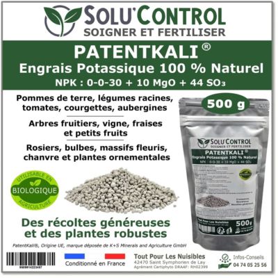 SOLU'CONTROL - PatentKali - Engrais potassique naturel - 500 g