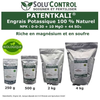 SOLU'CONTROL - PatentKali - Engrais potassique naturel - 500 g