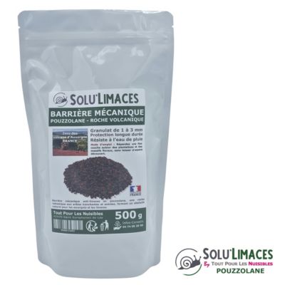 SOLU'LIMACES - POUZZOLANE 500 g - Barrière Anti Limaces, Escargots et autres gasteropodes