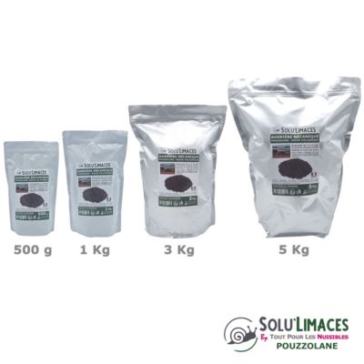 SOLU'LIMACES - POUZZOLANE 500 g - Barrière Anti Limaces, Escargots et autres gasteropodes